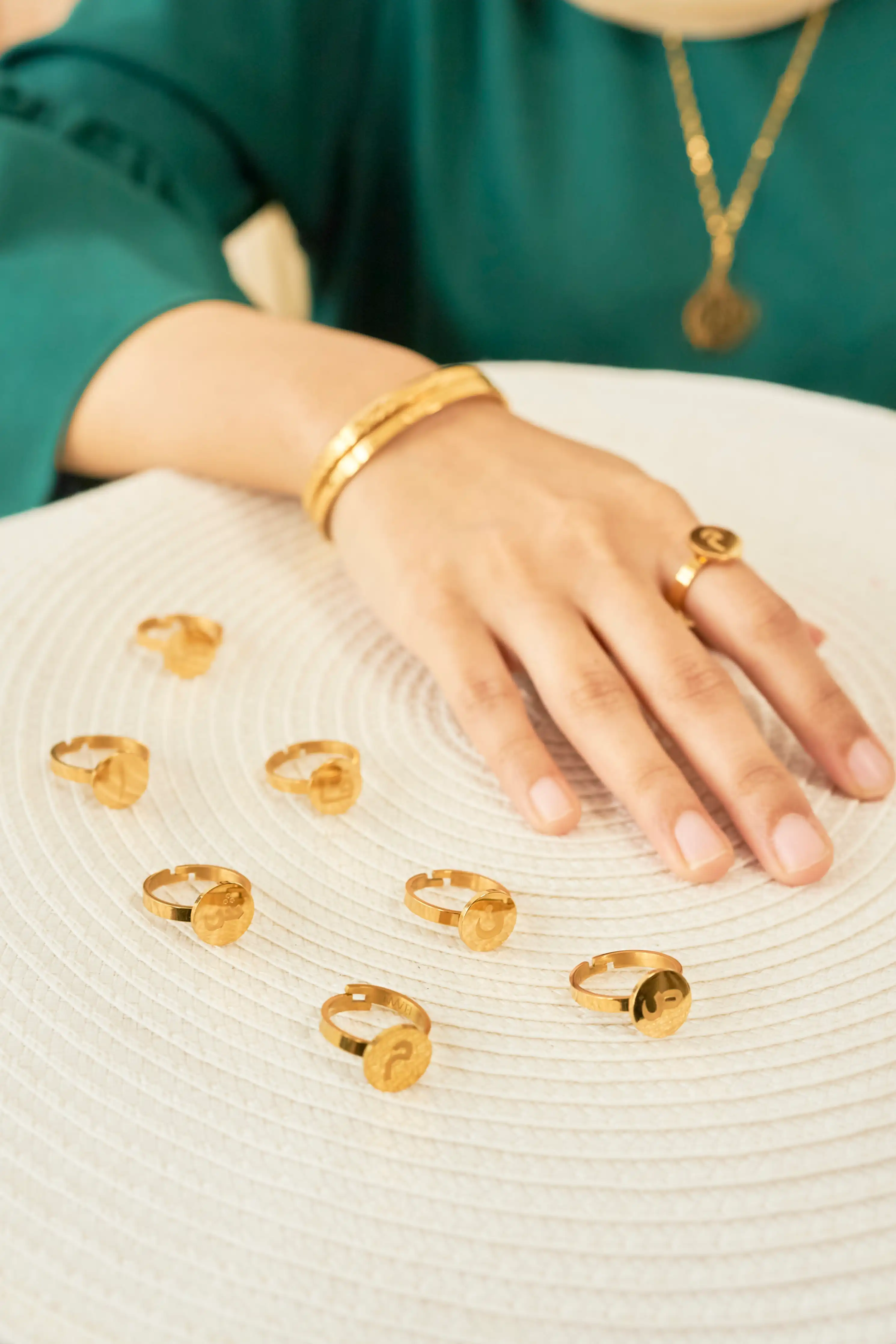 Insignia Arabic Initial Ring Elaan