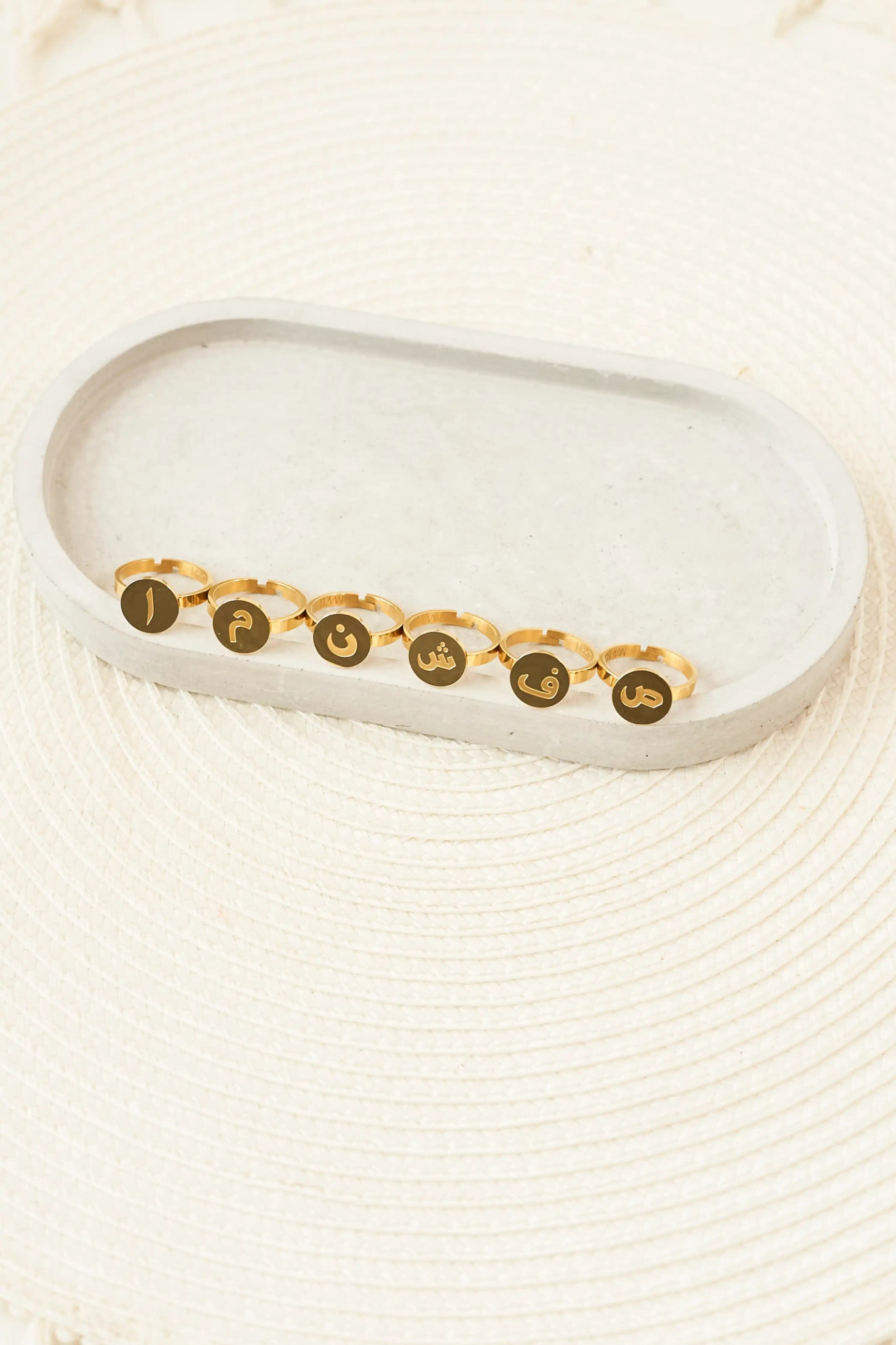 Insignia Arabic Initial Ring Elaan